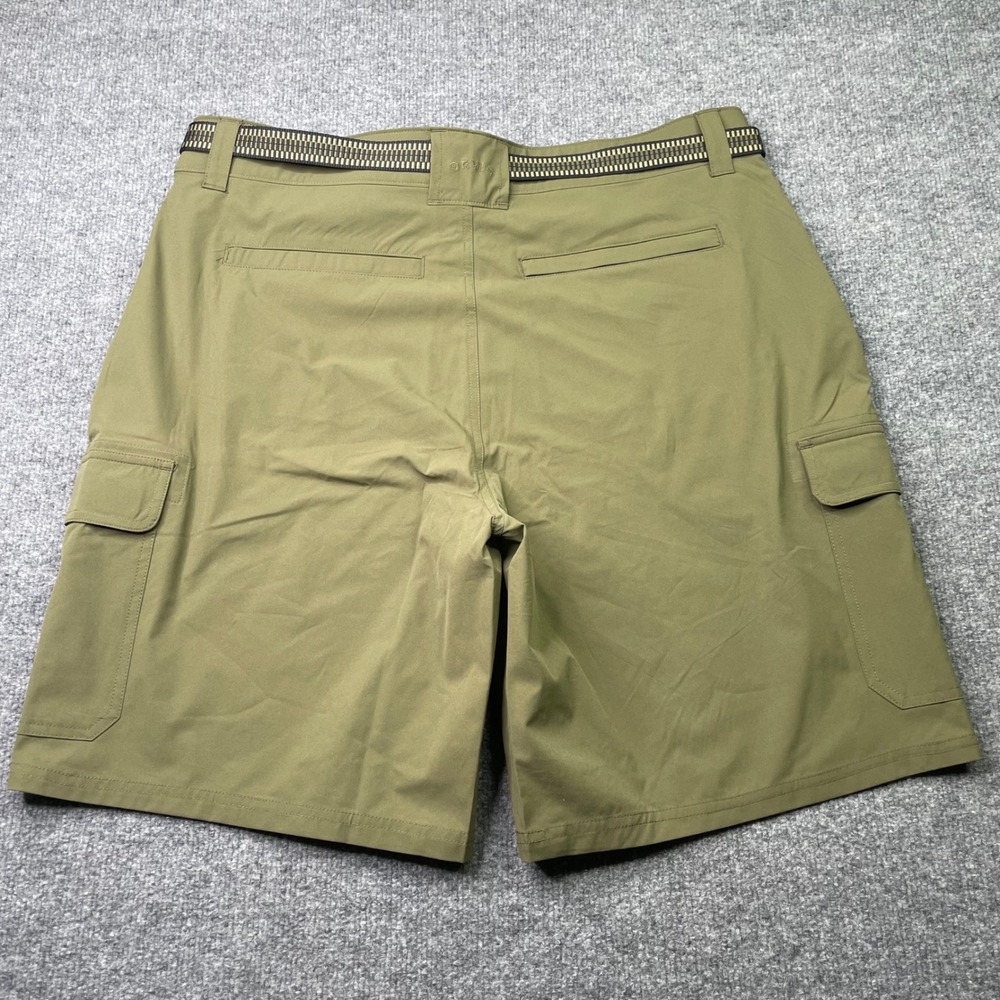 Orvis Cargo Shorts Mens 38 Green Hiking Outdoor Web Belt Lightweight Pocketed - Picture 2 of 10